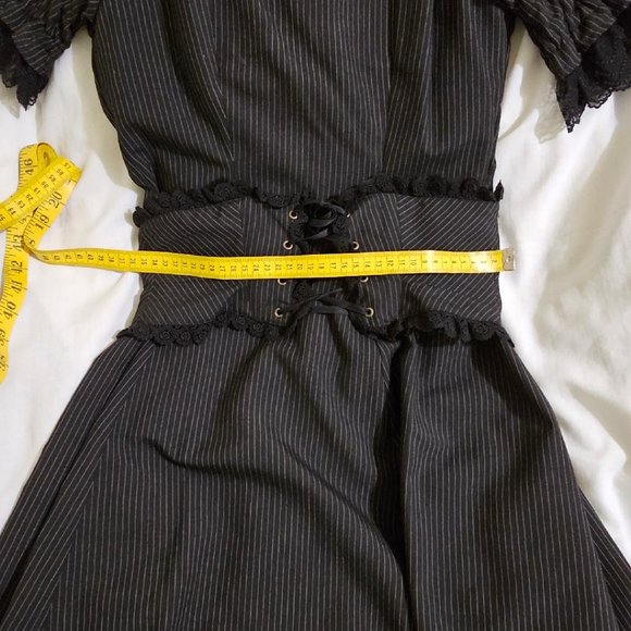 Angelic Pretty / Alice and the Pirates - Pinstripe Lace Lolita Dress - Picture 3 of 8